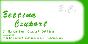 bettina csuport business card